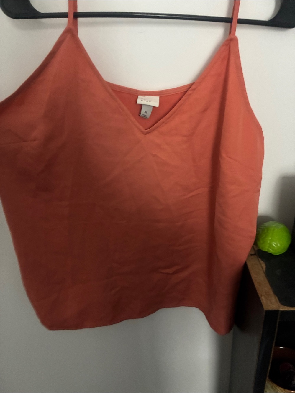 Women’s V-Neck Spaghetti Strap Tank Top - Coral